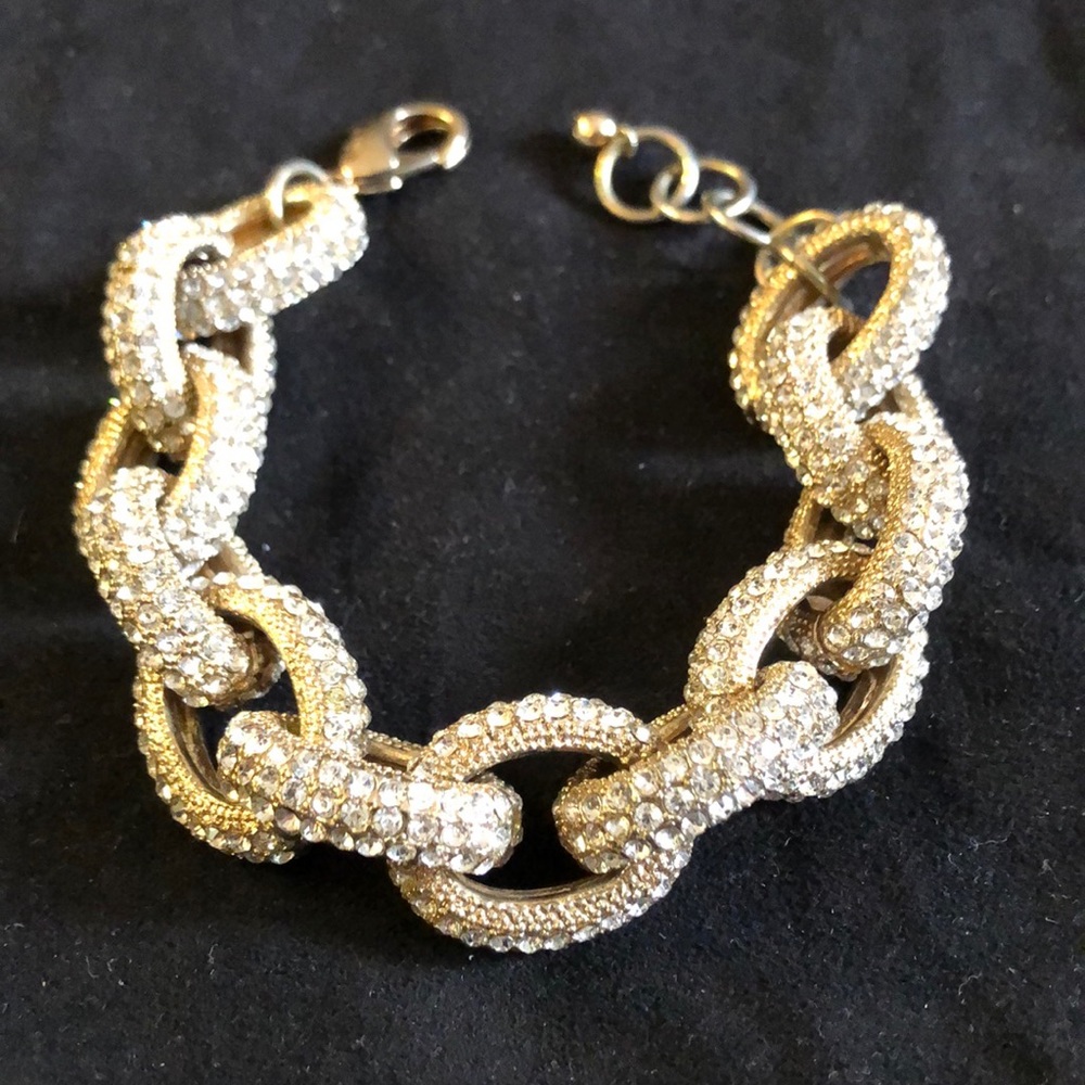 Pave link bracelet